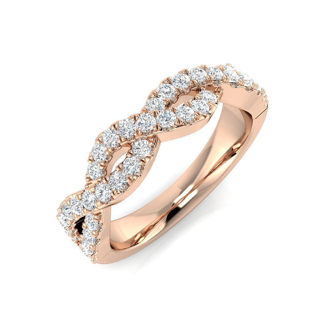 Pave Diamond Ring 0.49ct – SR1311 – 18k Rose Gold