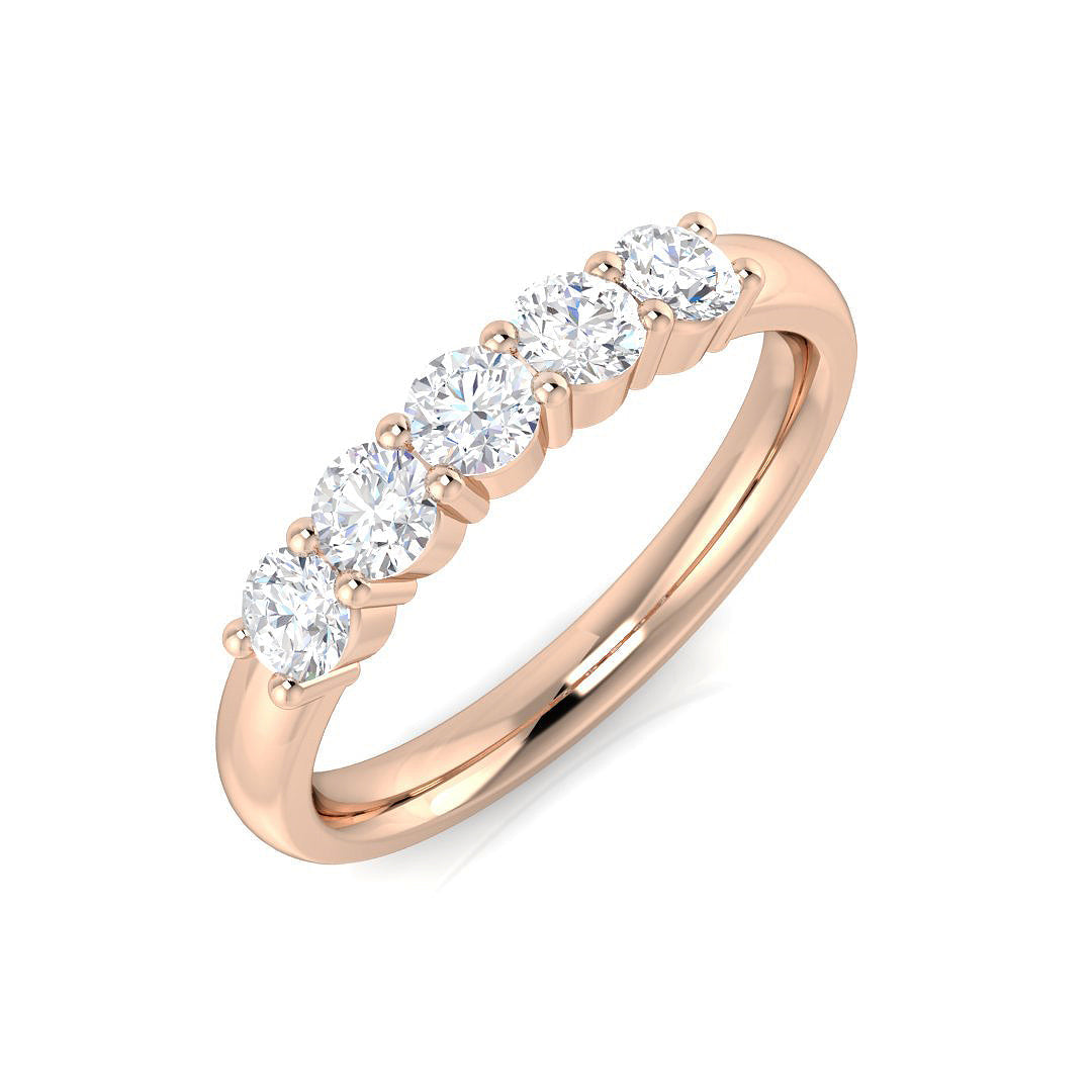 Five Stone Diamond Ring 0.56ct – SR1413 – 18k Rose Gold