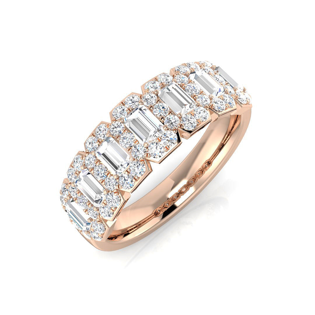 Multi Stone Diamond Ring 0.76ct–1.04ct – SR1977 – 18k Rose Gold