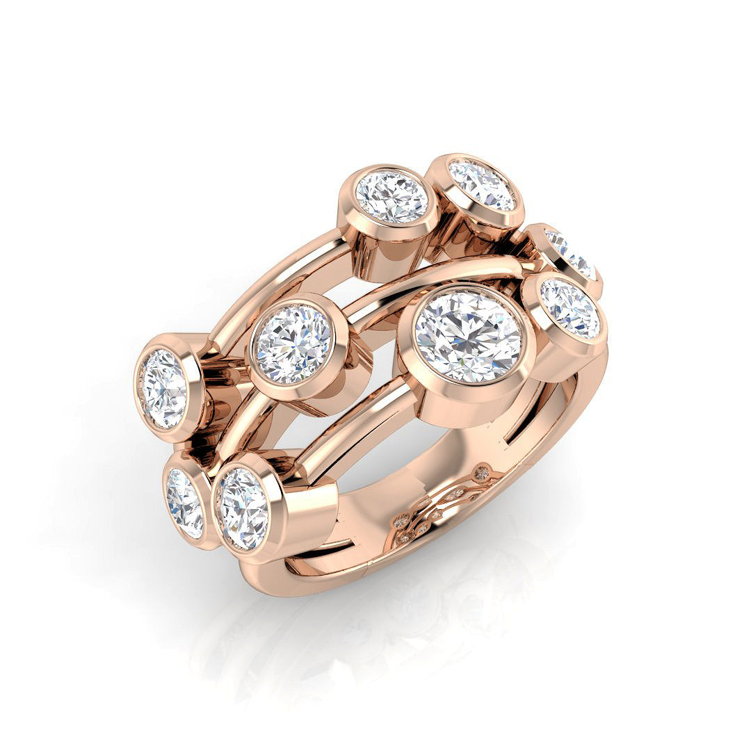Bubble Diamond Ring 2.26ct – SR2163 – 18k Rose Gold