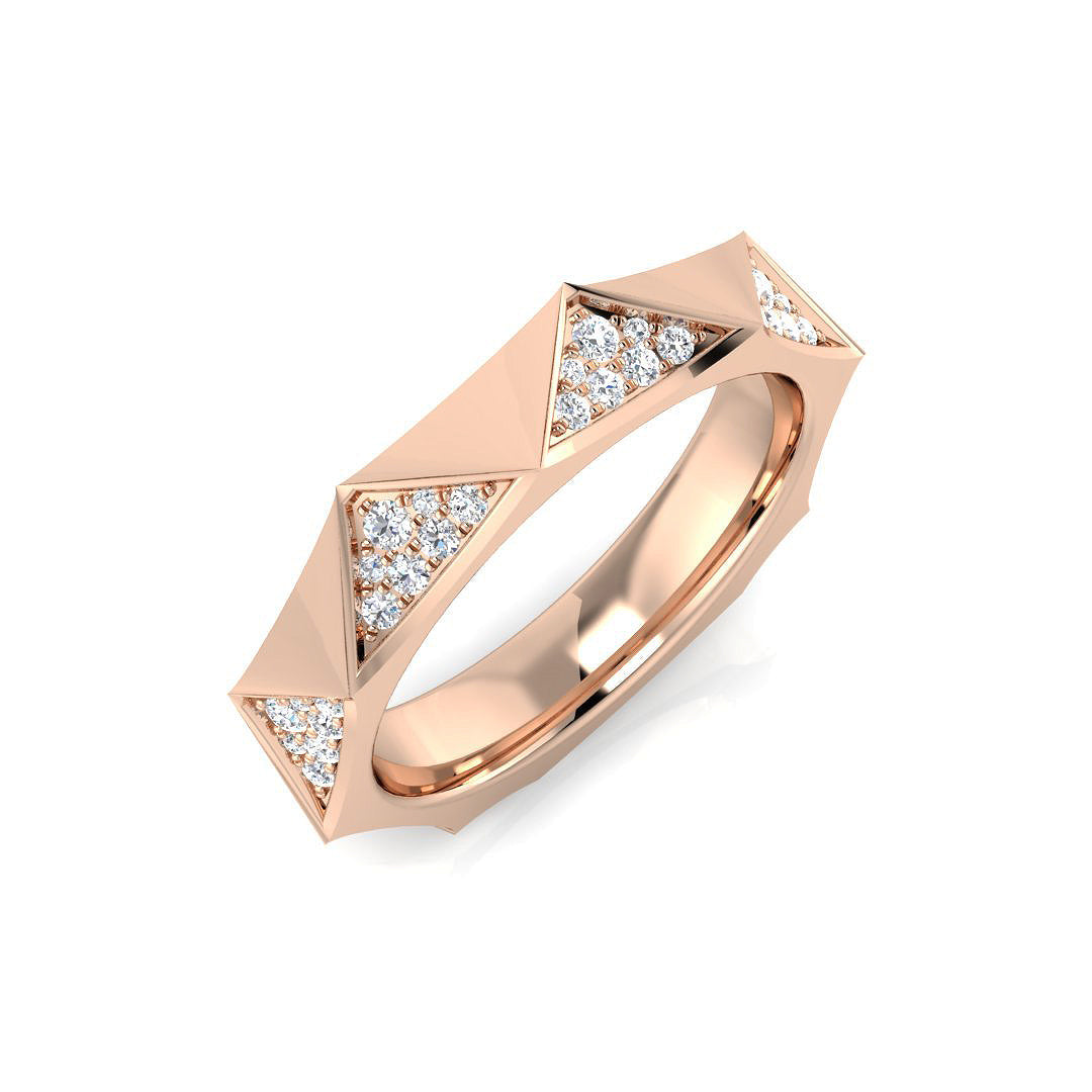 Fancy Diamond Ring 0.16ct – SR2539 – 18k Rose Gold