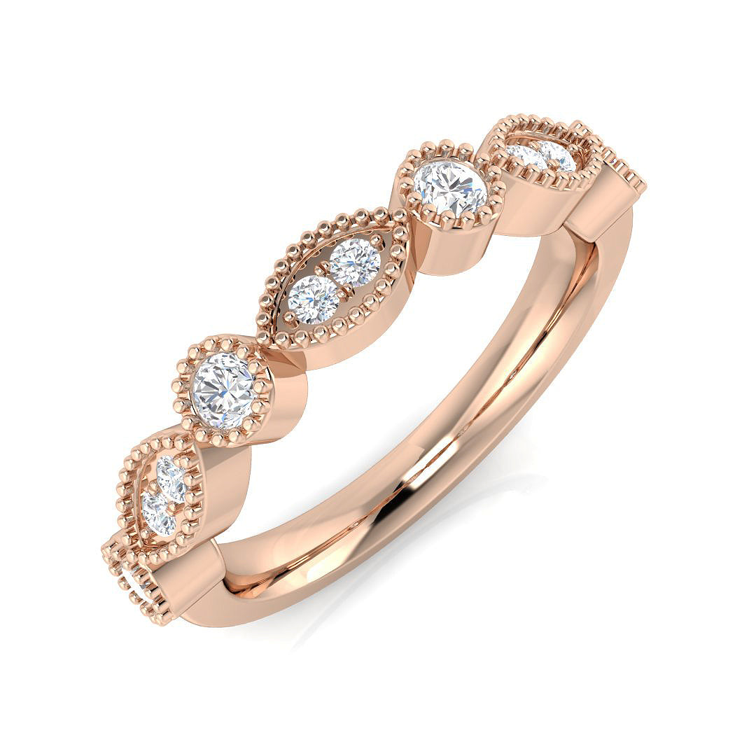 Half Eternity Diamond Ring 0.4ct – SR2793 – 18k Rose Gold