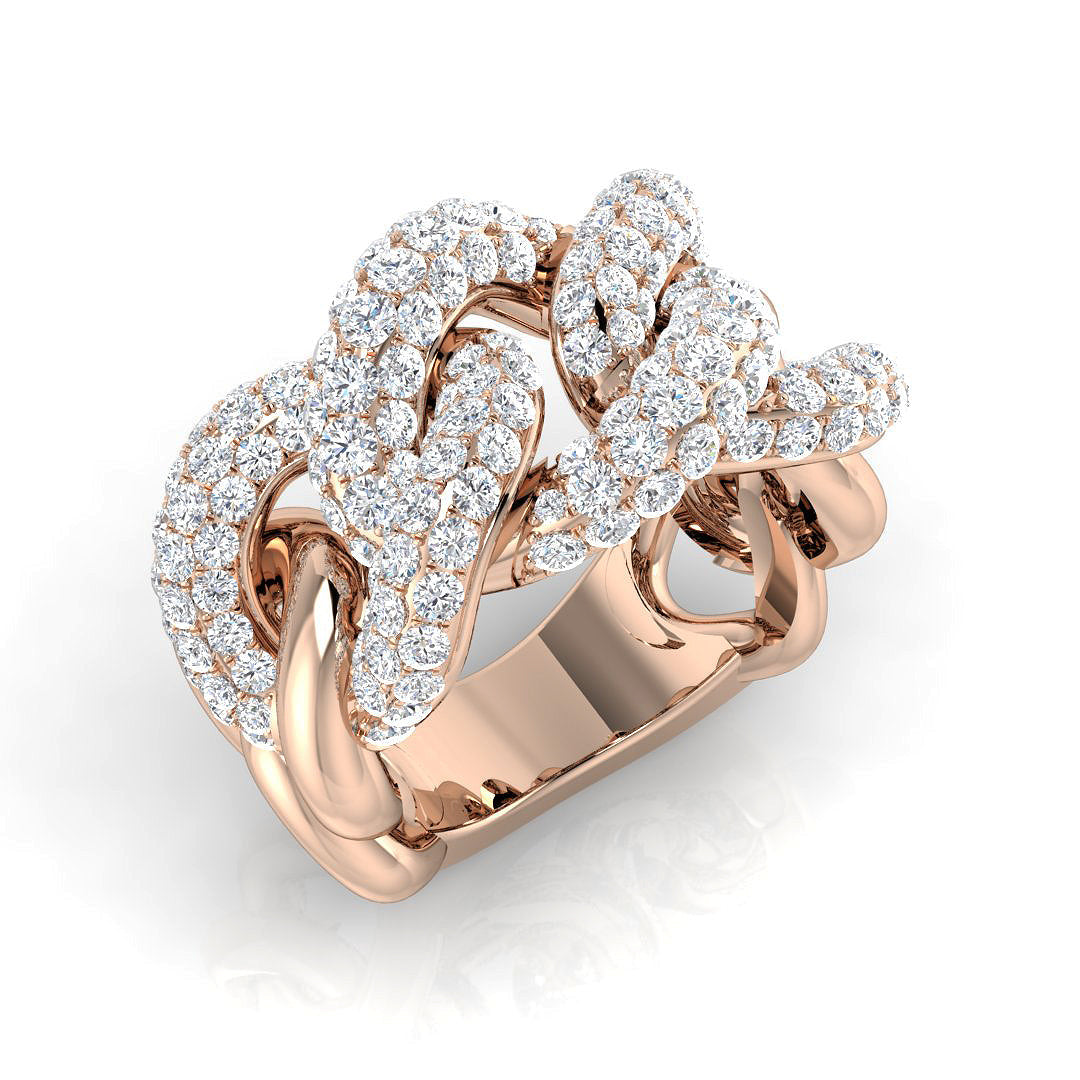 Pave Diamond Ring 0.75ct–1.98ct – SR2885 – 18k Rose Gold