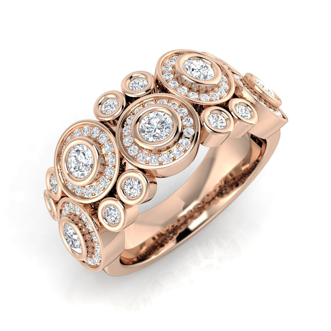 Fancy Diamond Ring 0.93ct – SR3043 – 18k Rose Gold