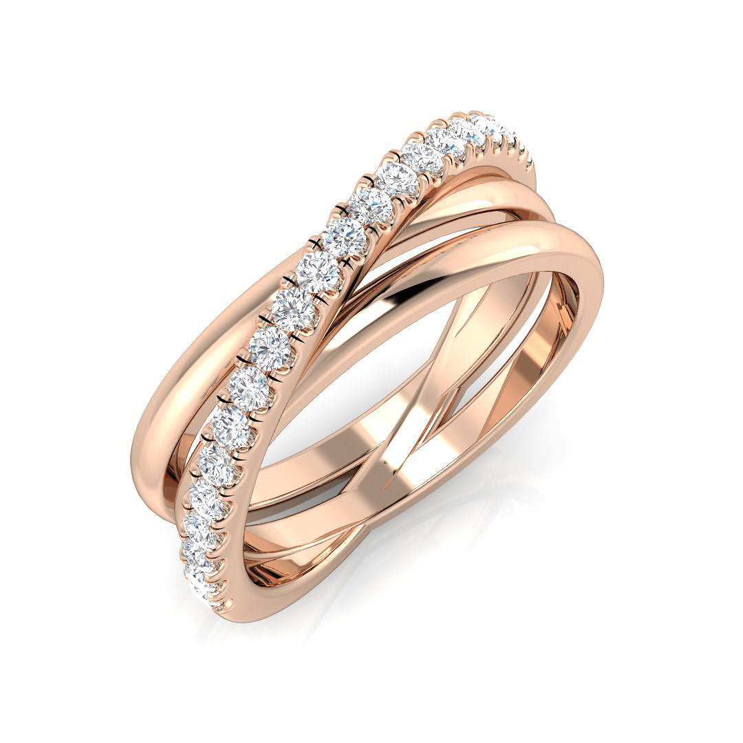 Fancy Diamond Ring 0.3ct – SR3216 – 18k Rose Gold