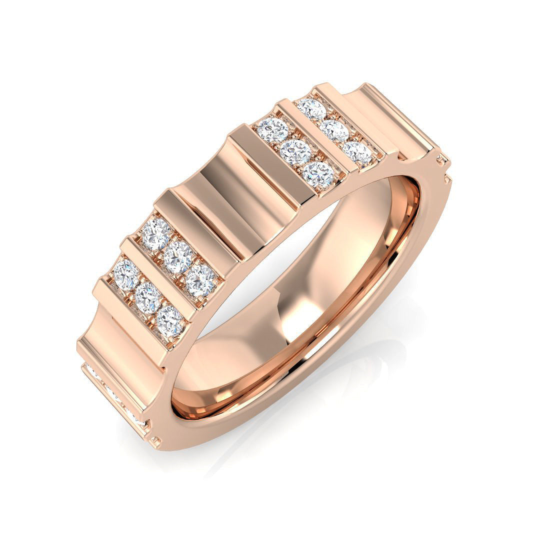 Half Eternity Diamond Ring 0.05ct–0.3ct – SR3242 – 18k Rose Gold