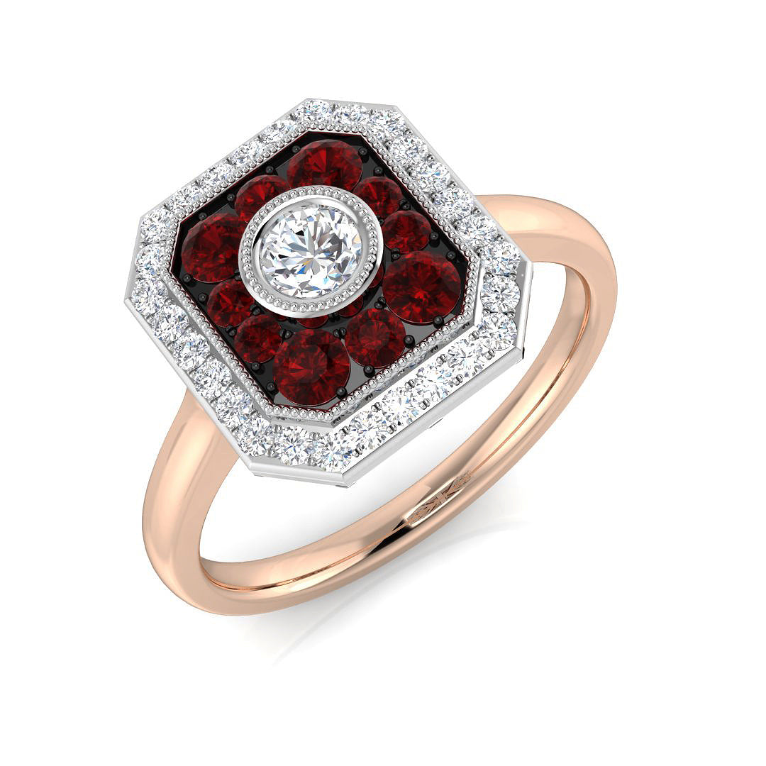 Vintage Diamond Ring 0.73ct – SR3246~RY – 18k Rose Gold
