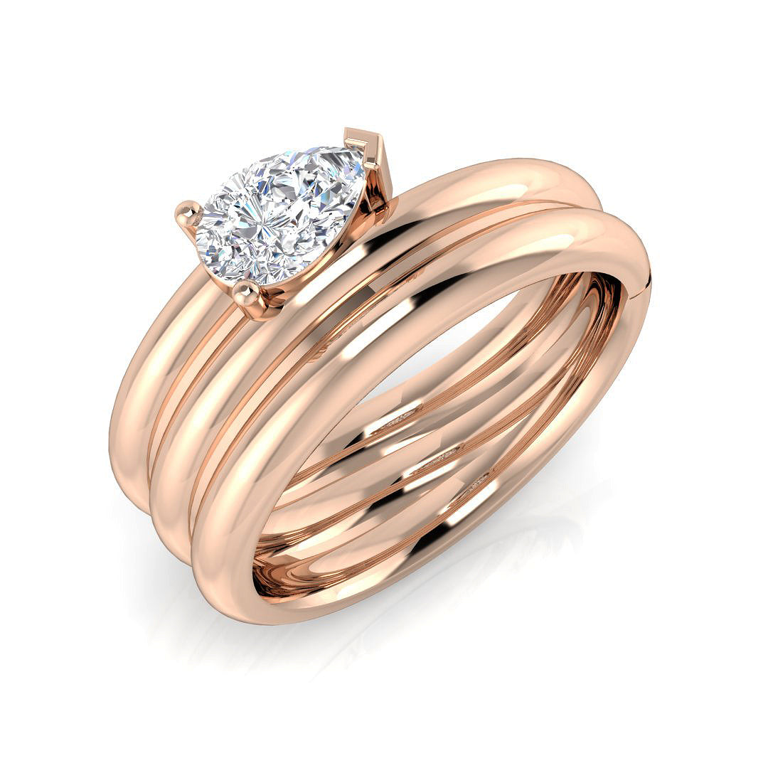 Engagement Diamond Ring 0.4ct–0.5ct – SR3311 – 18k Rose Gold