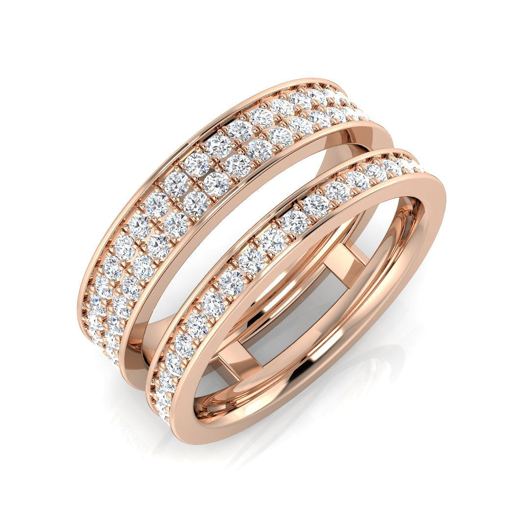 Half Eternity Diamond Ring 0.84ct – SR3313 – 18k Rose Gold