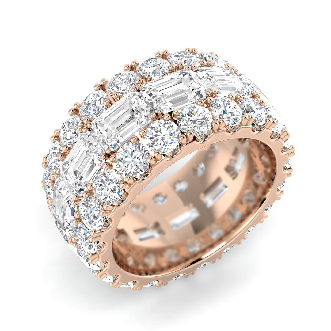 Full Eternity Lab-Grown Diamond Ring 17.07ct – SR3373 – 18k Rose Gold
