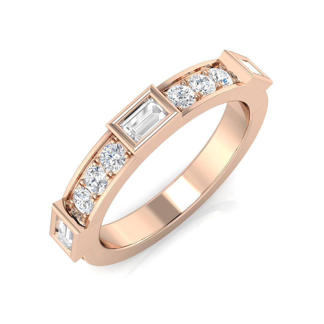 Half Eternity Diamond Ring 0.57ct – SR3383 – 18k Rose Gold