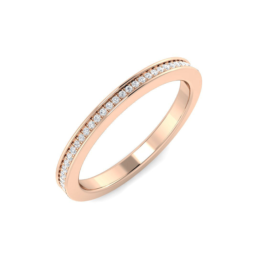 Half Eternity Diamond Ring 0.09ct – SR344A – 18k Rose Gold