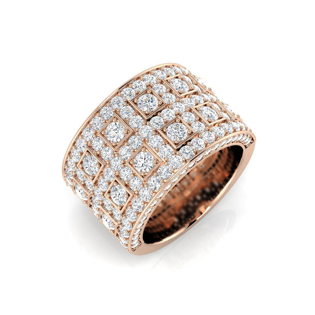 Pave Diamond Ring 2.68ct – SR3477 – 18k Rose Gold