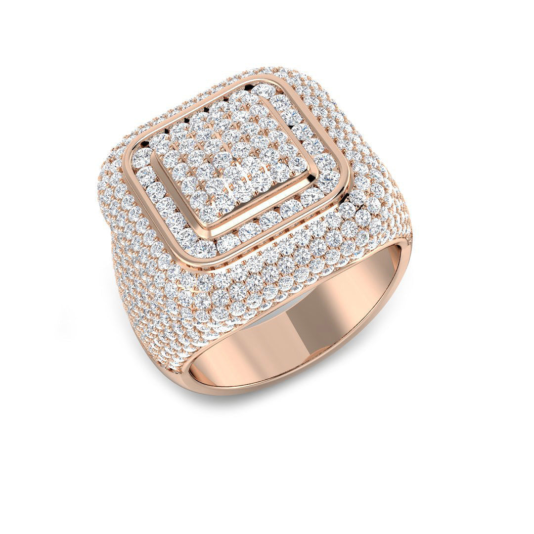 Pave Diamond Ring 2.13ct–2.5ct – SR3572 – 18k Rose Gold