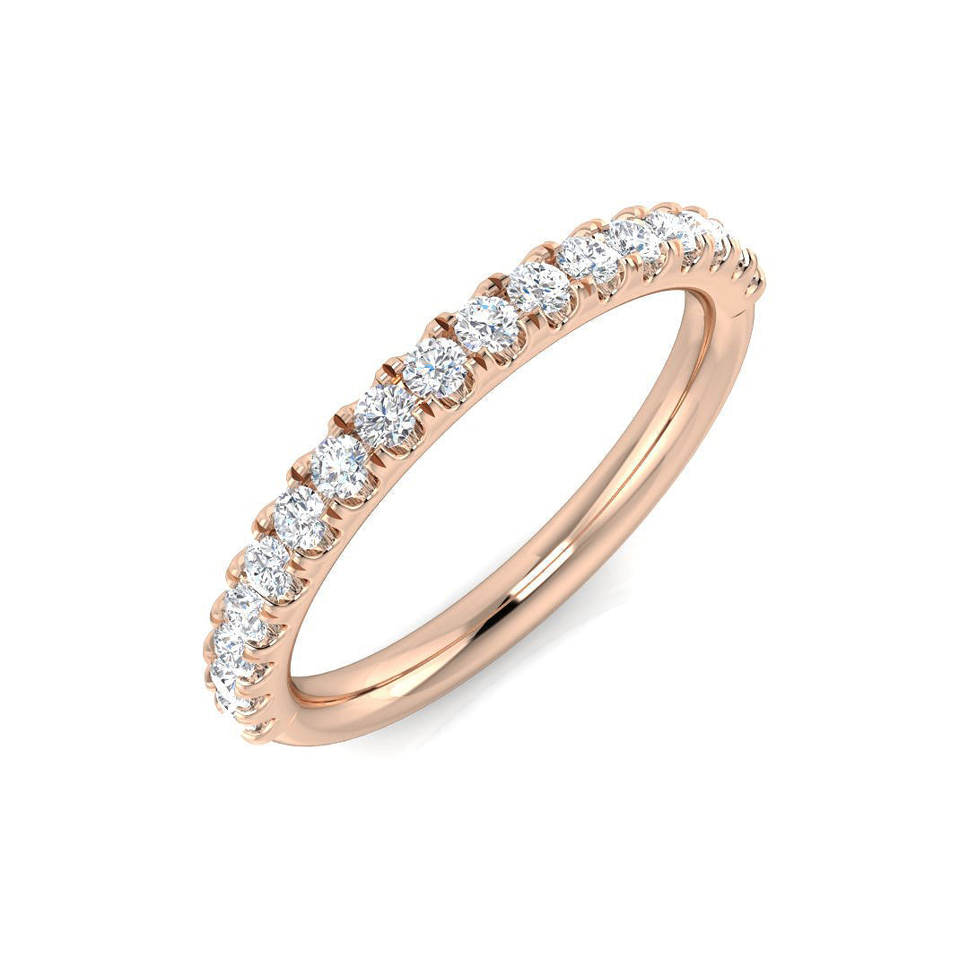 Half Eternity Diamond Ring 0.33ct–0.37ct – SR3690 – 18k Rose Gold