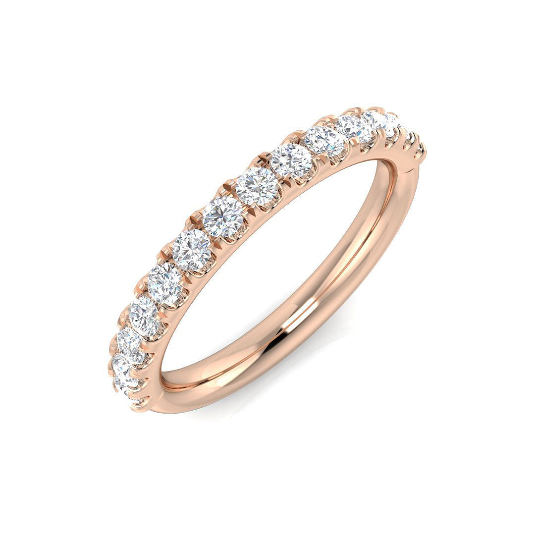 Half Eternity Diamond Ring 0.48ct–0.5ct – SR3691 – 18k Rose Gold