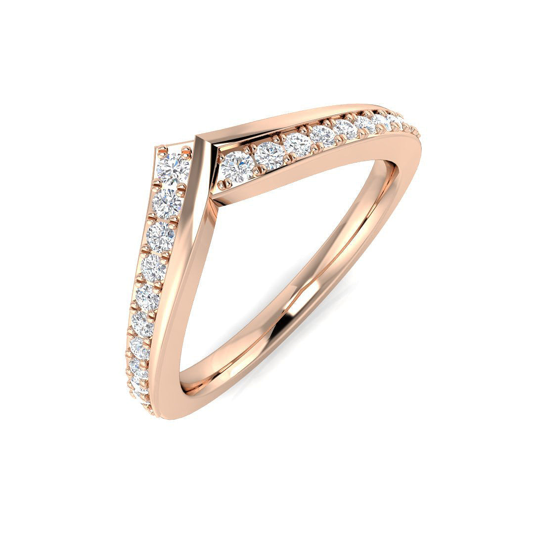 Wishbone Diamond Ring 0.26ct – SR3694 – 18k Rose Gold