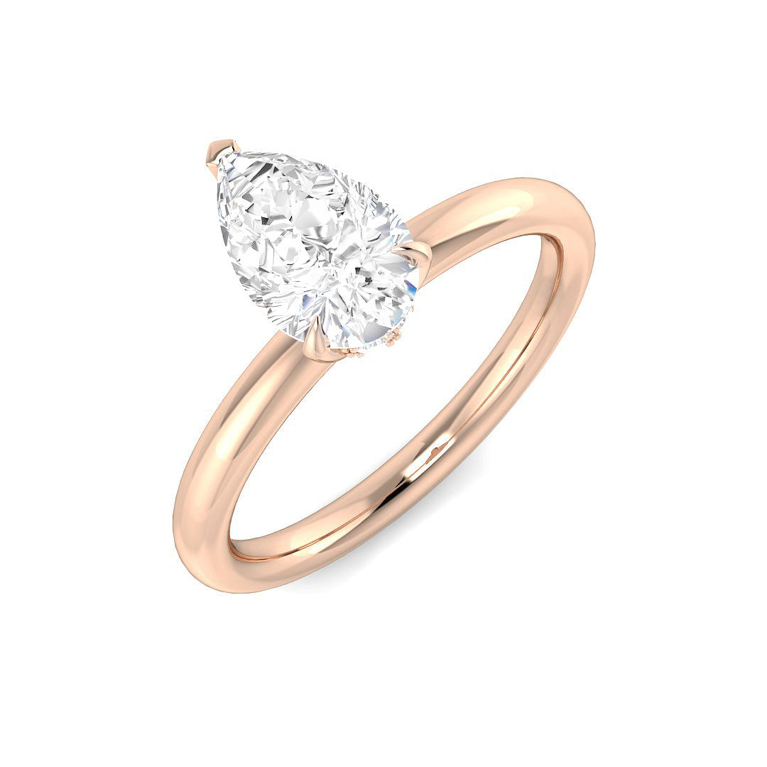 Engagement Lab-Grown Diamond Ring 1.08ct–1.11ct – SR3795 – 18k Rose Gold