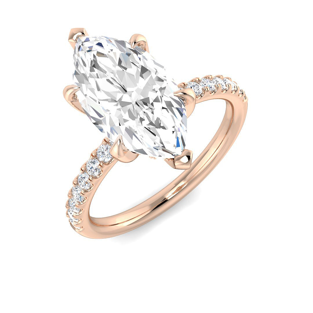 Engagement Lab-Grown Diamond Ring 3.17ct – SR3819 – 18k Rose Gold