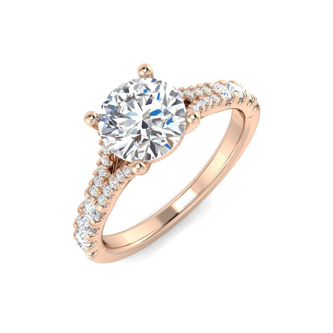 Engagement Lab-Grown Diamond Ring 1.59ct – SR3973 – 18k Rose Gold