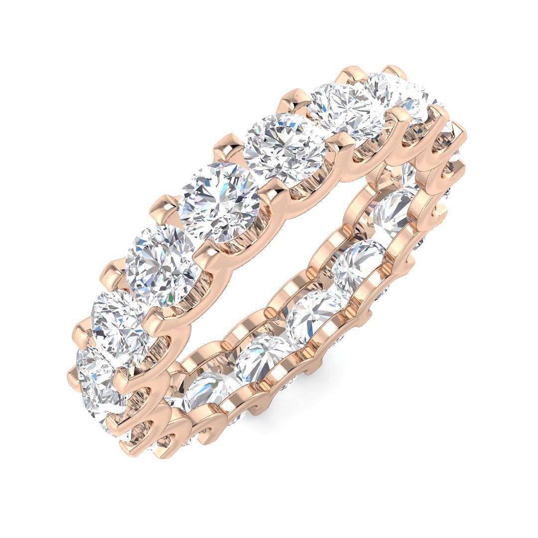 Full Eternity Diamond Ring 4.51ct – SR4009 – 18k Rose Gold