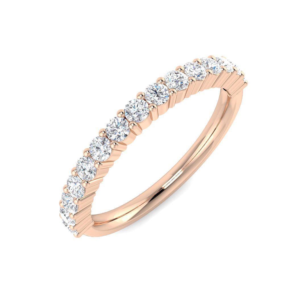 Half Eternity Diamond Ring 0.64ct – SR4283 – 18k Rose Gold