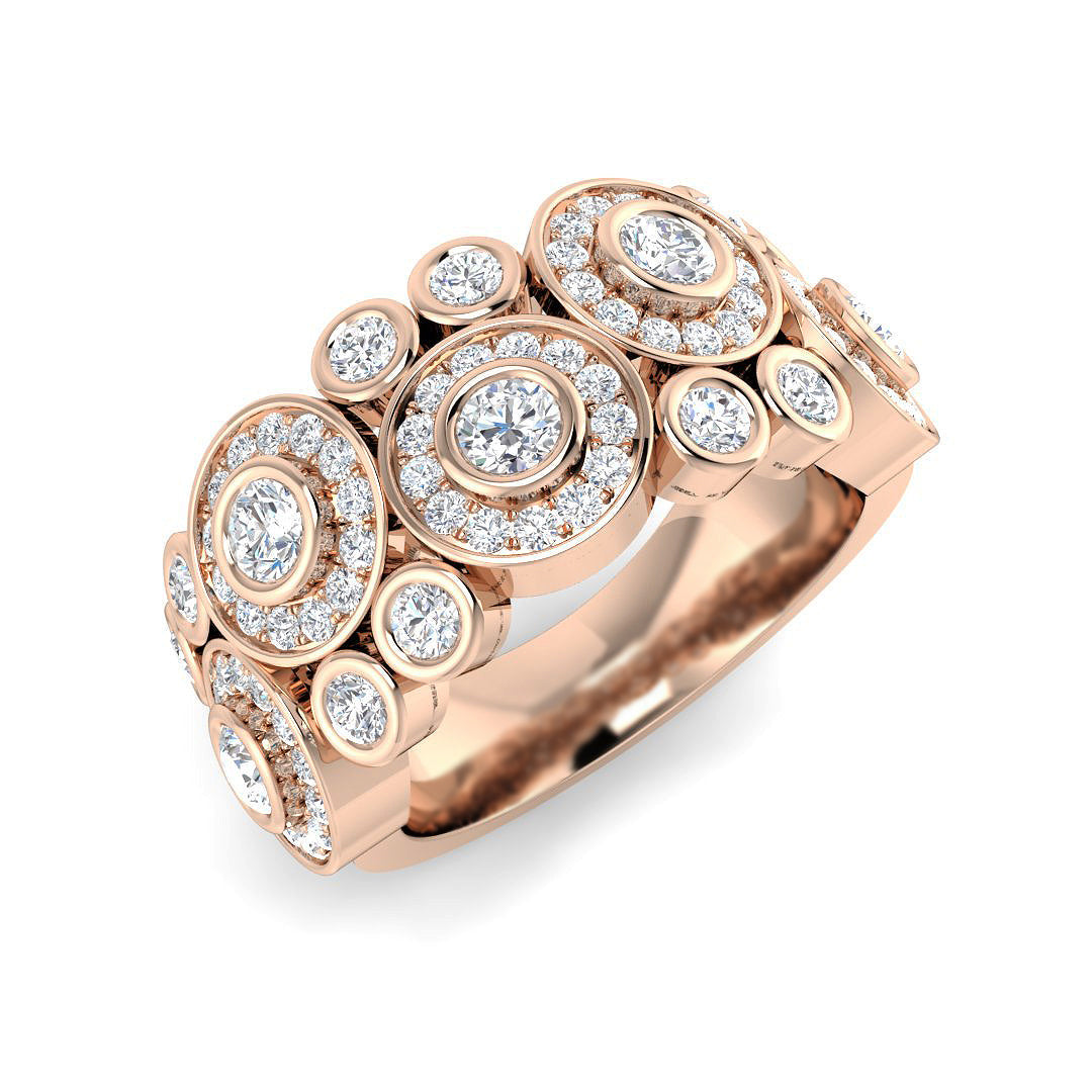 Bubble Diamond Ring 0.96ct–1.37ct – SR4301 – 18k Rose Gold