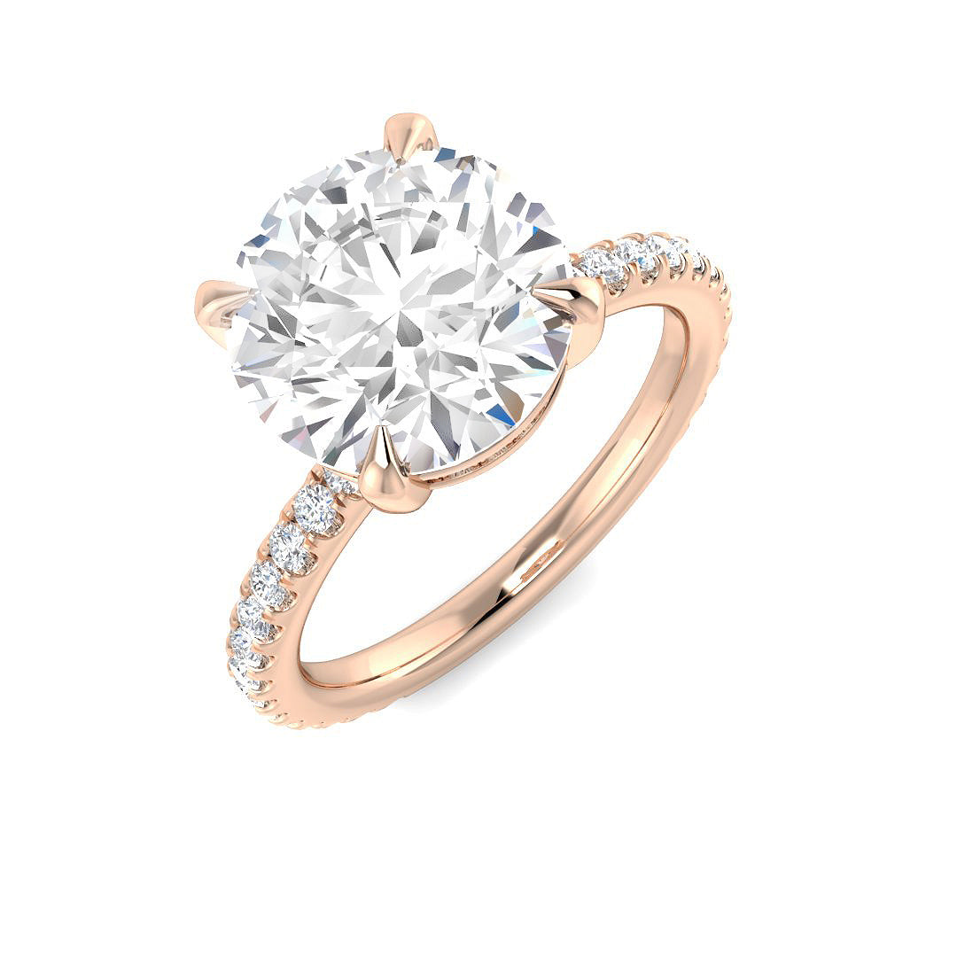 Engagement Lab-Grown Diamond Ring 3.38ct – SR4323 – 18k Rose Gold