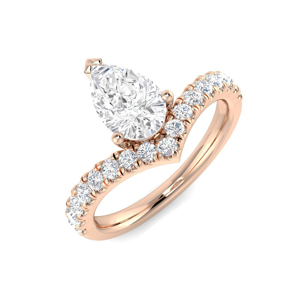 Engagement Lab-Grown Diamond Ring 1.4ct–1.48ct – SR4341 – 18k Rose Gold