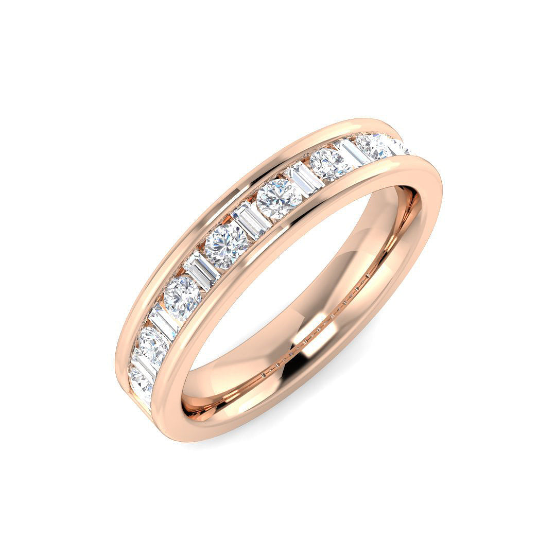 Half Eternity Diamond Ring 0.51ct – SR4353 – 18k Rose Gold