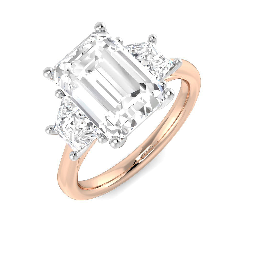 Three Stone Diamond Ring 0.98ct–5.03ct – SR3470 – 18k Rose Gold