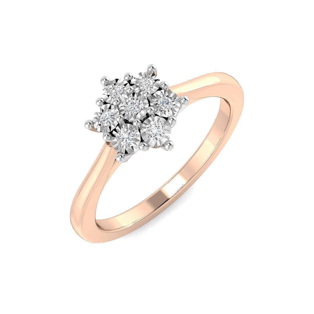Multi Stone Diamond Ring 0.06ct – SR4364 – 18k Rose Gold