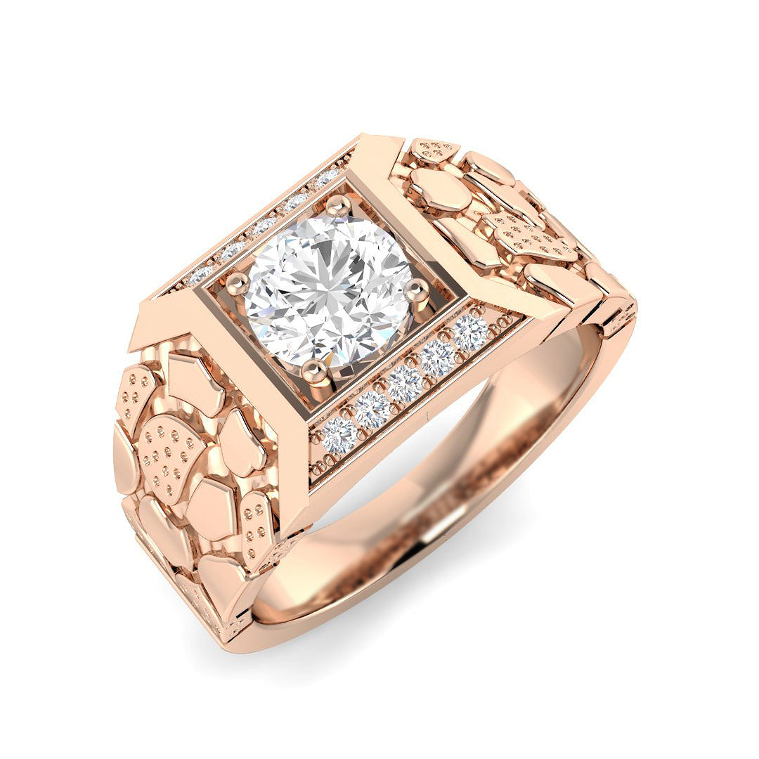 Signet Lab-Grown Diamond Ring 1.18ct – SR4464 – 18k Rose Gold