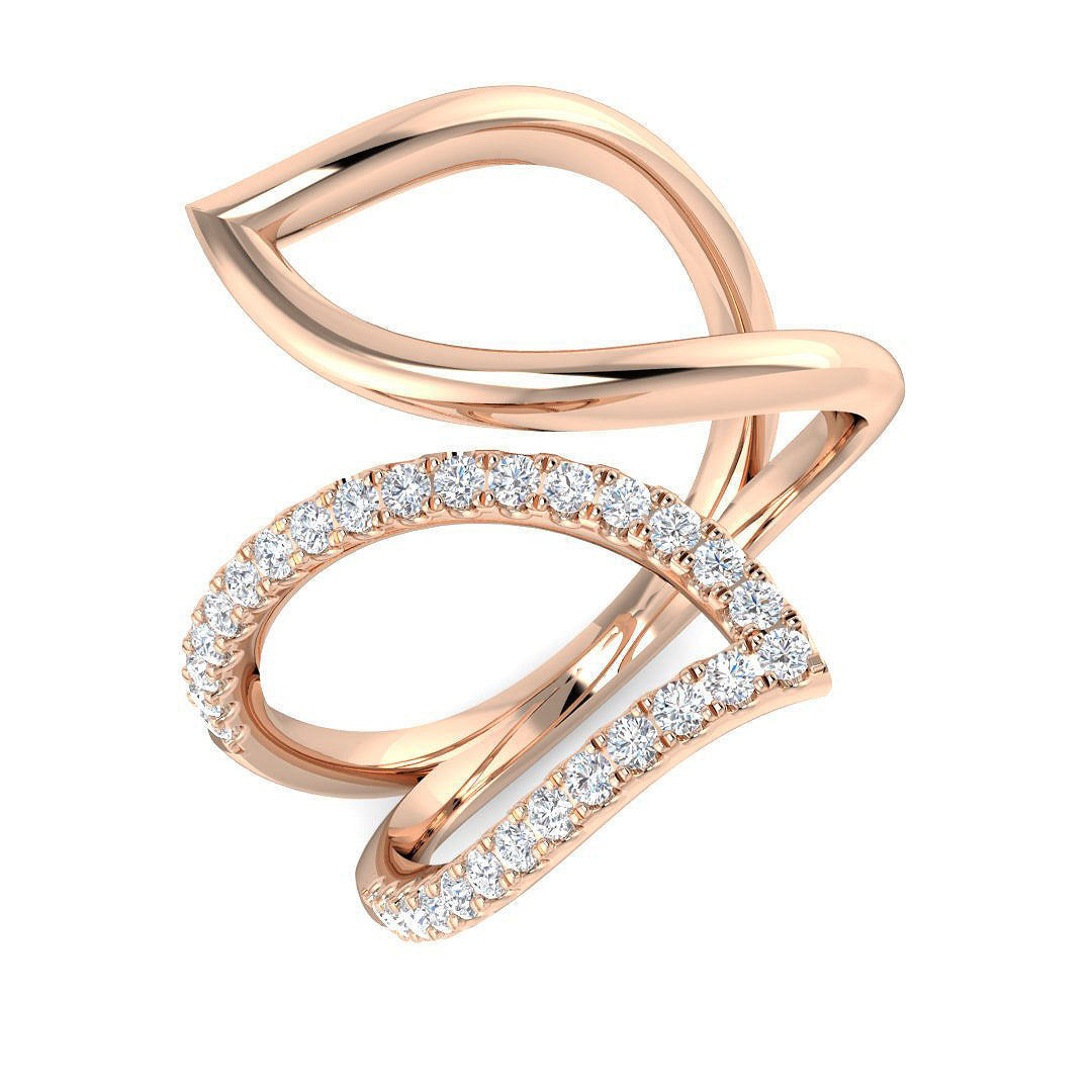 Fancy Diamond Ring 0.28ct – SR4492 – 18k Rose Gold