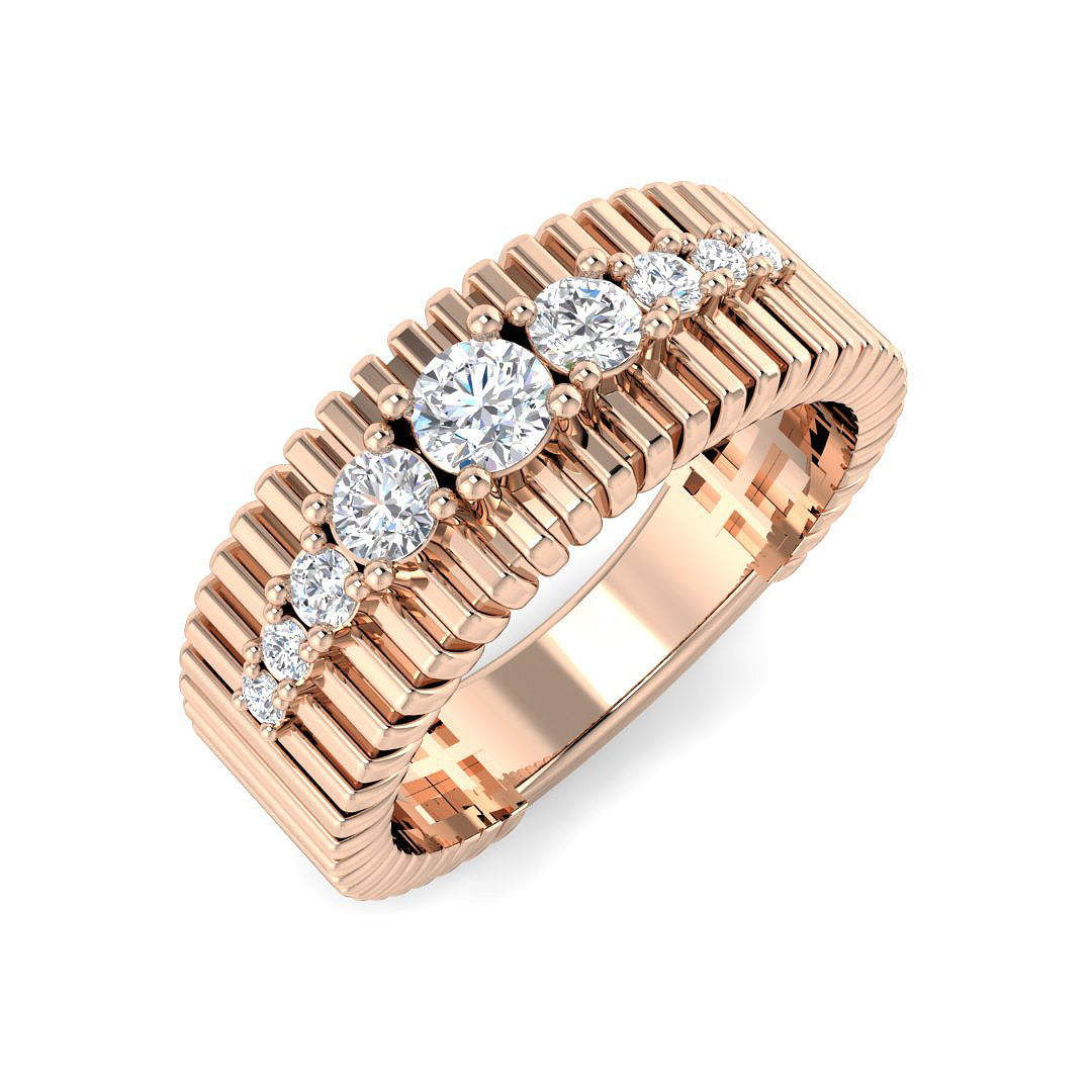 Fancy Diamond Ring 0.43ct – SR4496 – 18k Rose Gold