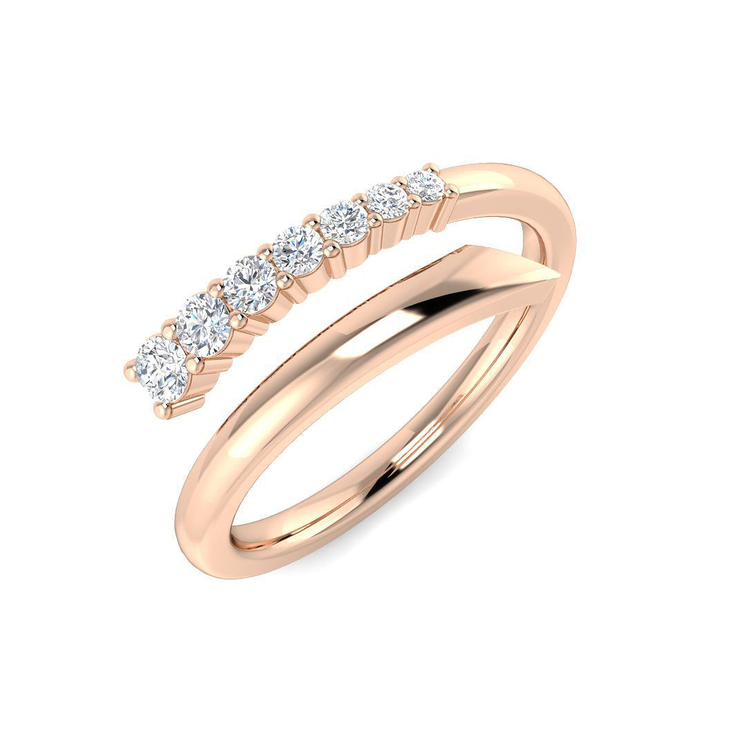 Fancy Diamond Ring 0.22ct – SR4498 – 18k Rose Gold