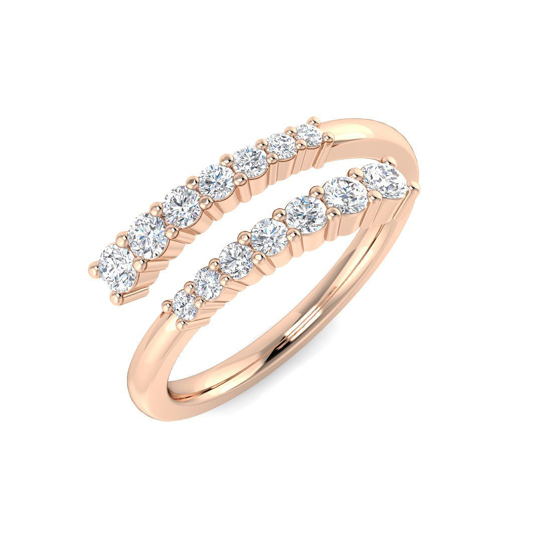 Fancy Diamond Ring 0.45ct – SR4499 – 18k Rose Gold