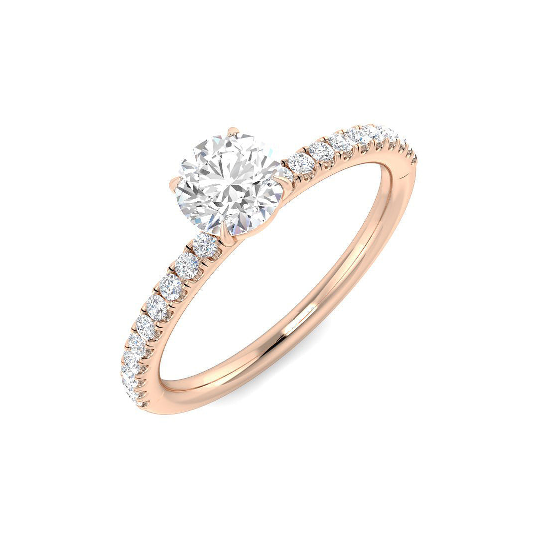 Engagement Lab-Grown Diamond Ring 0.69ct – SR4519 – 18k Rose Gold