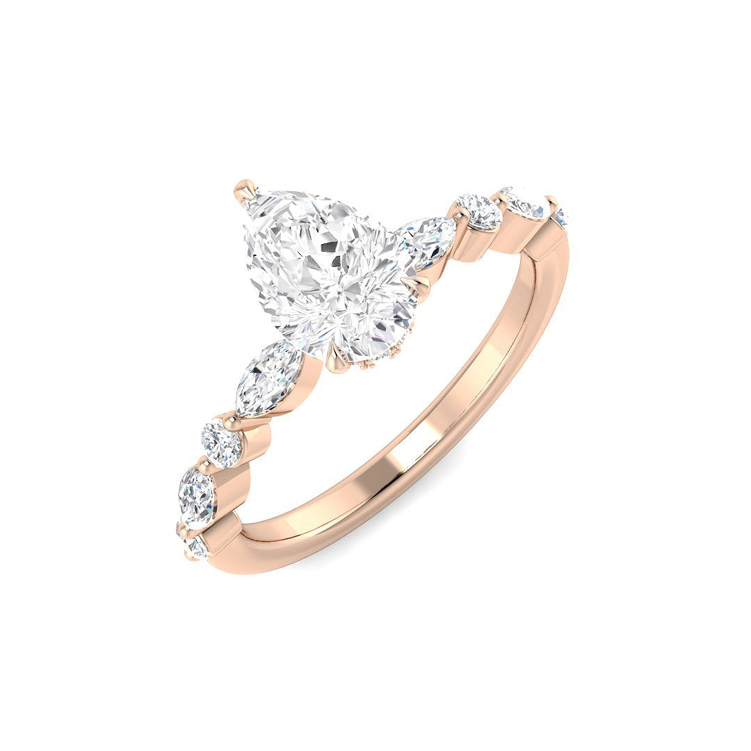 Engagement Lab-Grown Diamond Ring 1.45ct – SR4555 – 18k Rose Gold