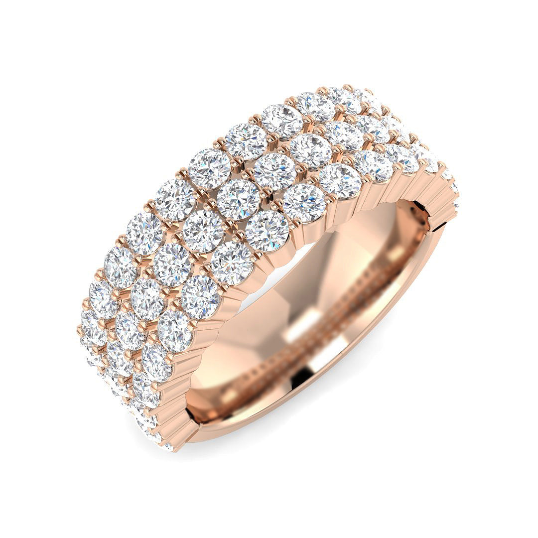 Half Eternity Diamond Ring 0.82ct–2.63ct – SR3031 – 18k Rose Gold
