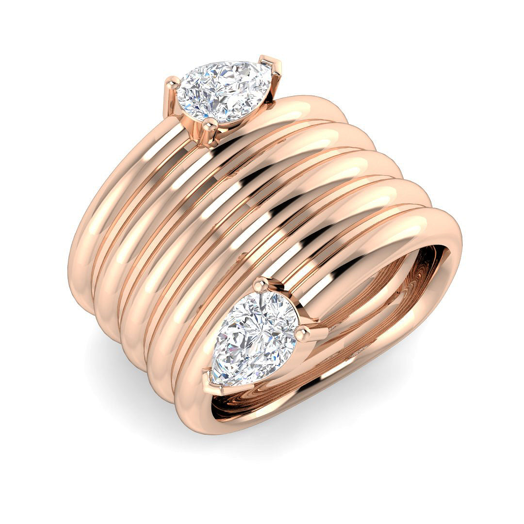 Fancy Diamond Ring 0.96ct – SR4577 – 18k Rose Gold