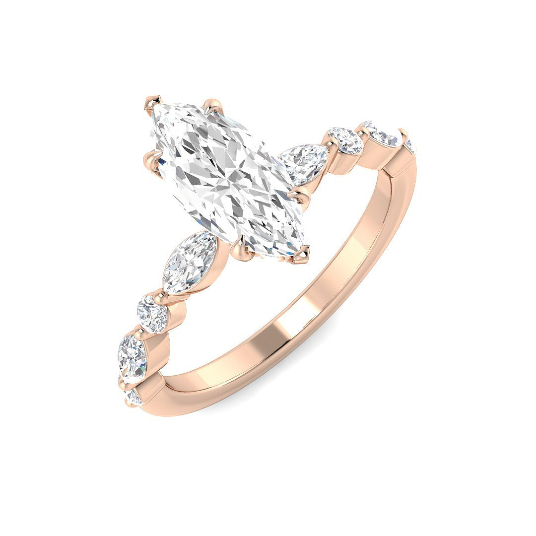 Engagement Lab-Grown Diamond Ring 1.48ct–1.5ct – SR4630 – 18k Rose Gold