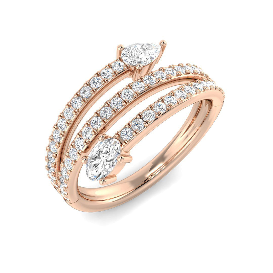 Fancy Diamond Ring 0.89ct – SR4672 – 18k Rose Gold