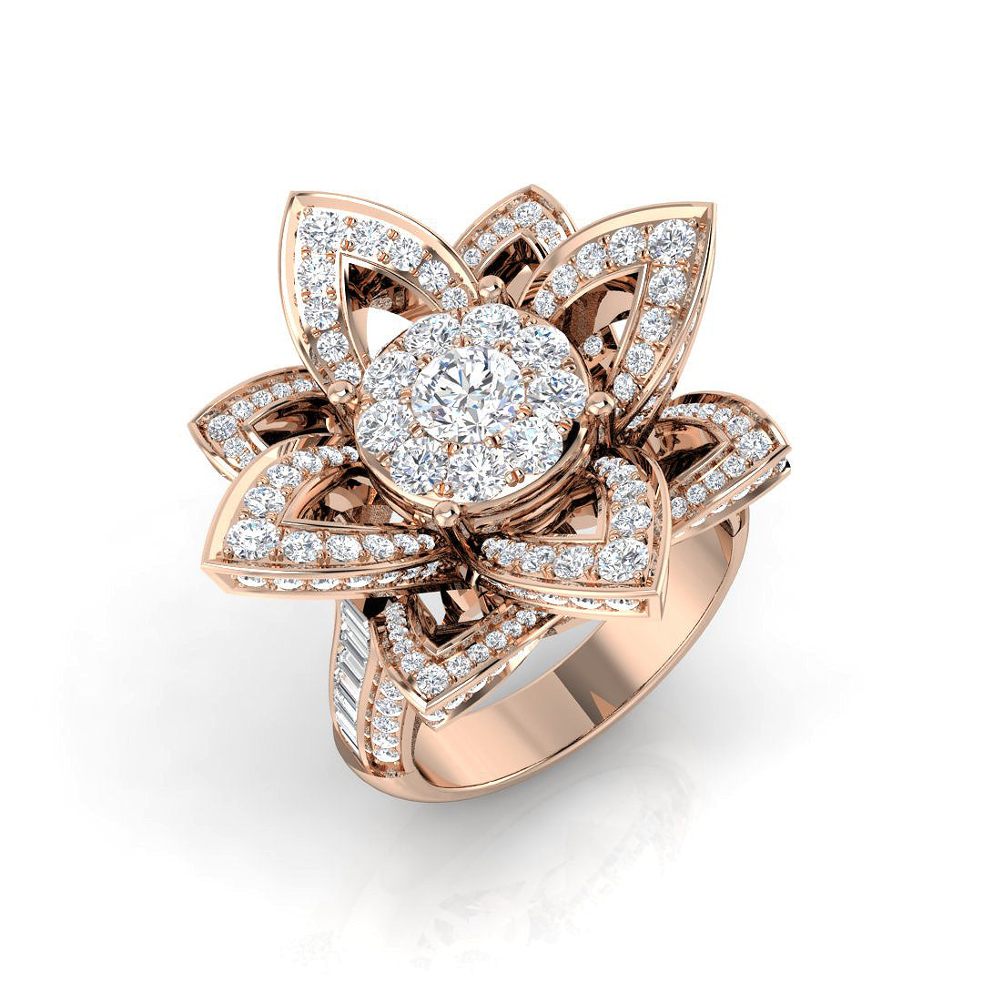 Pave Diamond Ring 2.34ct – SR921 – 18k Rose Gold