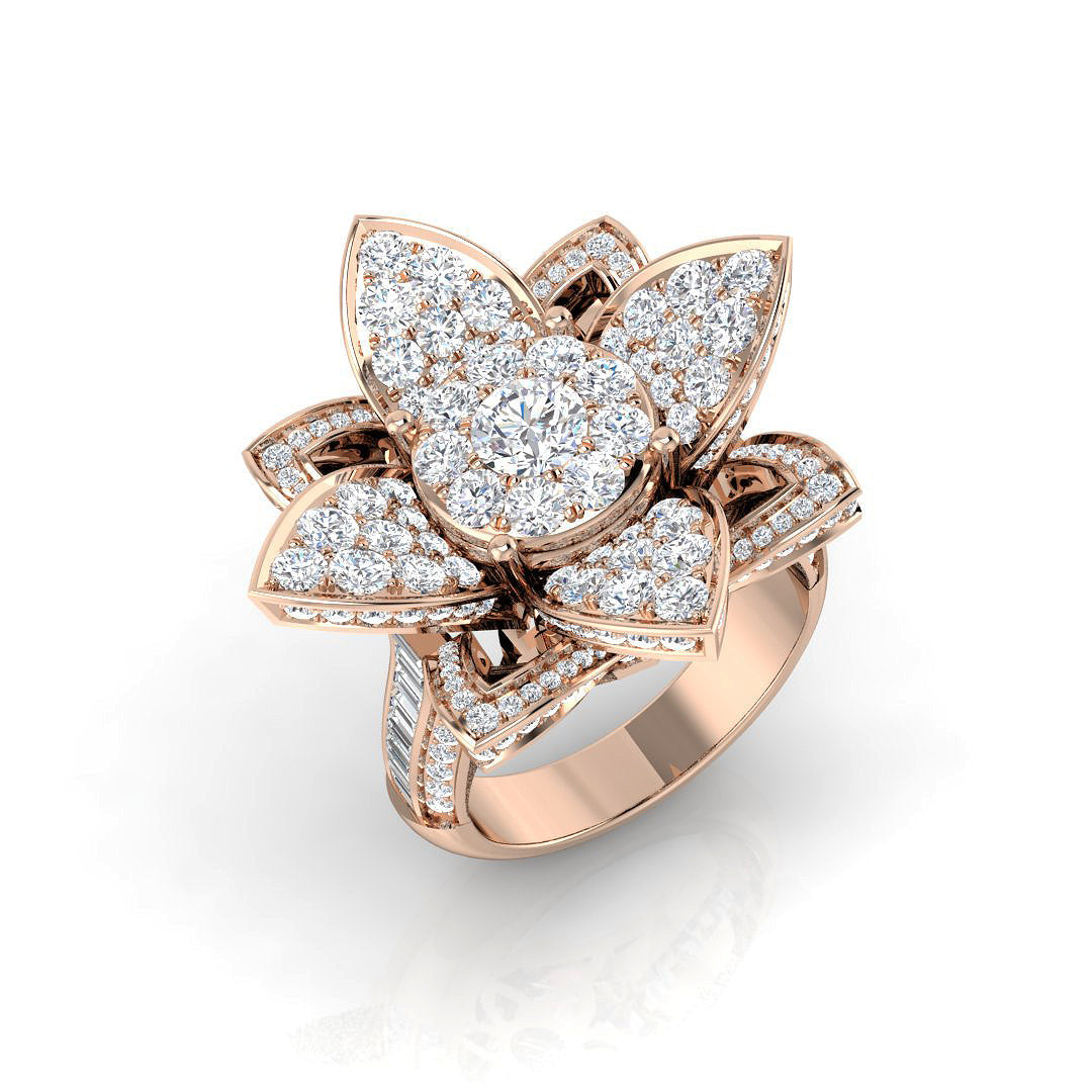 Pave Diamond Ring 3.02ct – SR922 – 18k Rose Gold