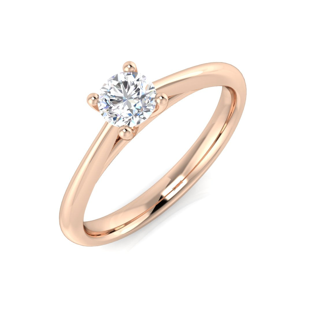 Engagement Diamond Ring 0.24ct–0.41ct – SR964-4.5MM – 18k Rose Gold
