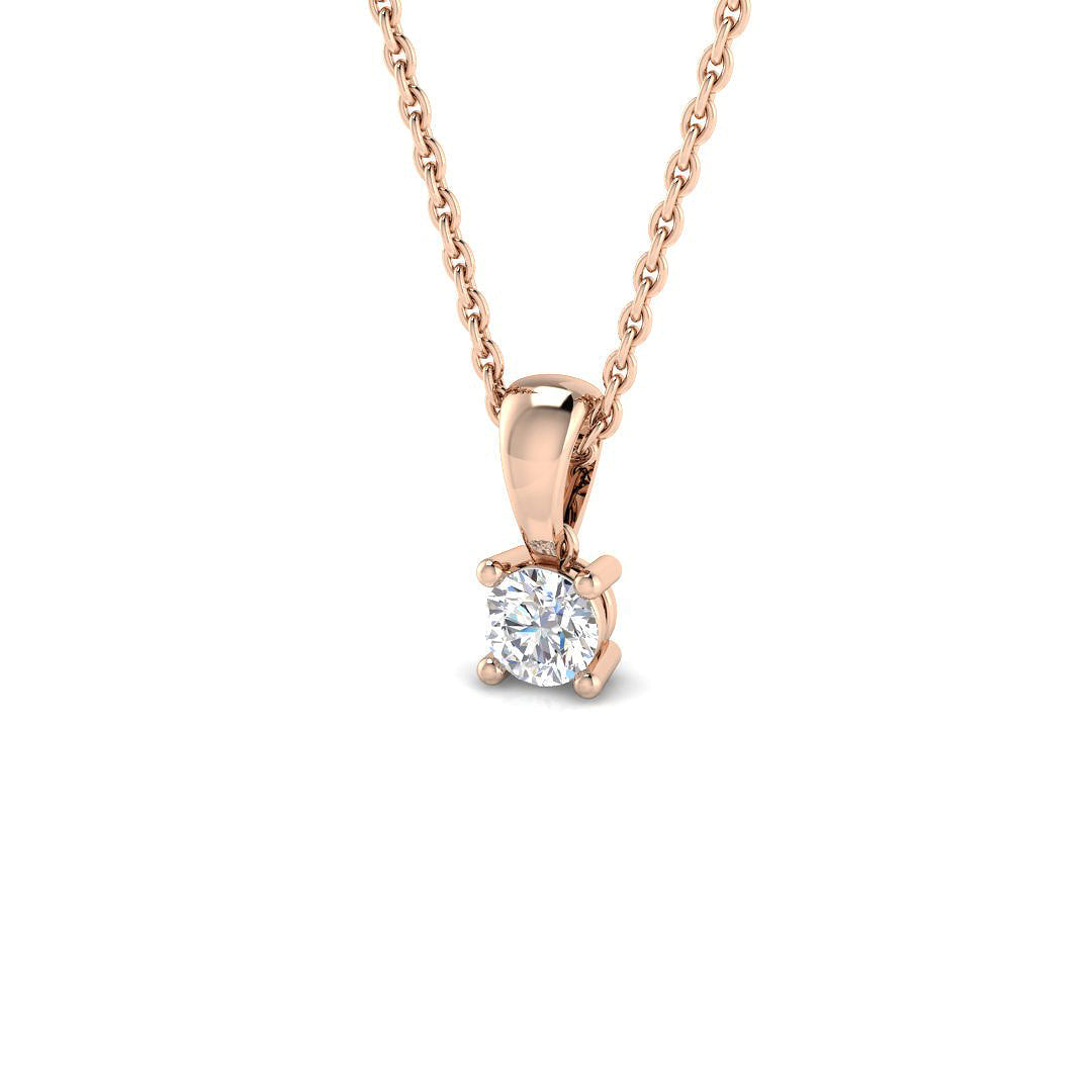 Solitaire Diamond Ring 0.19ct – XYP2848 – 18k Rose Gold