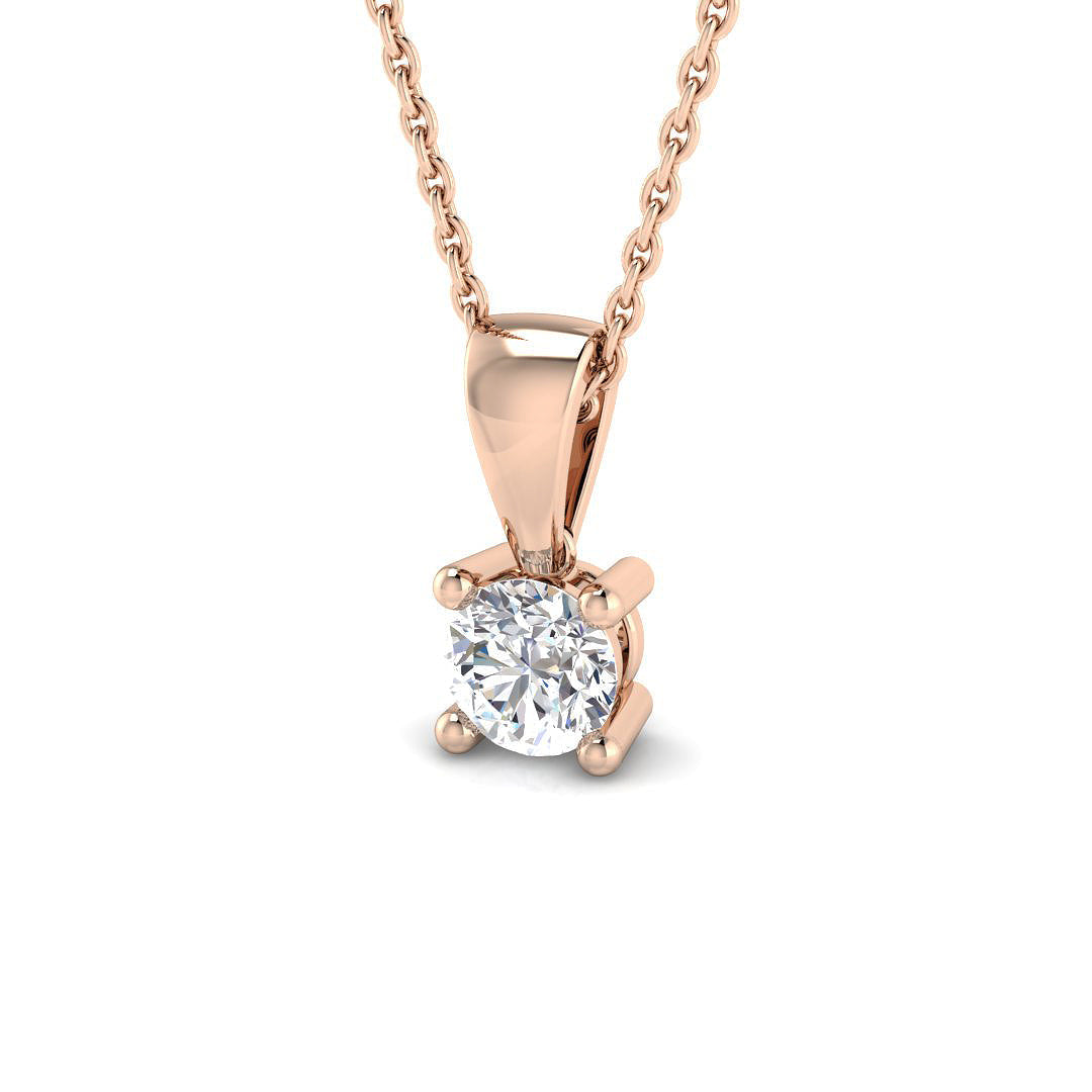 Solitaire Diamond Ring 0.41ct – XYP4423 – 18k Rose Gold