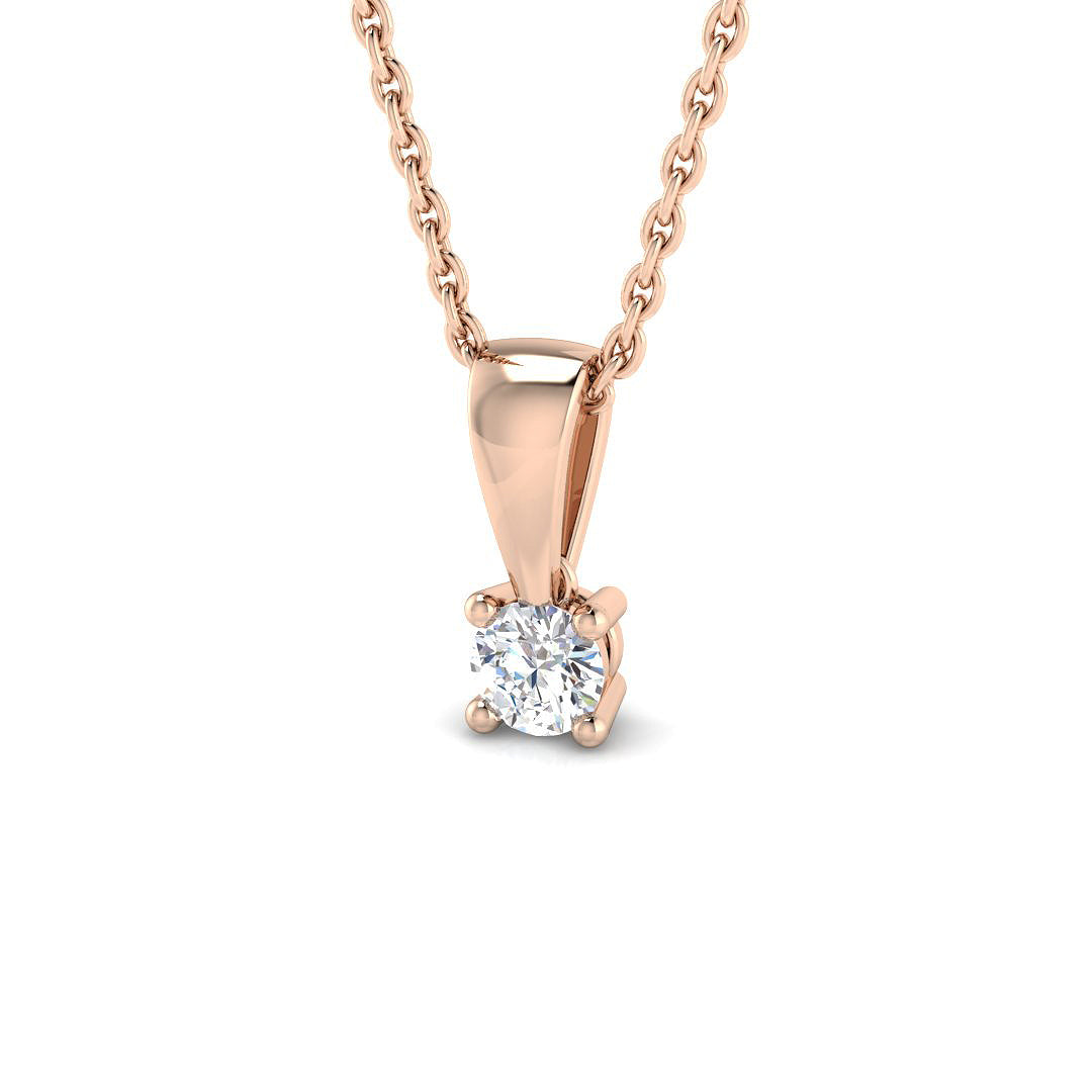 Solitaire Diamond Ring 0.11ct – XYP4424 – 18k Rose Gold