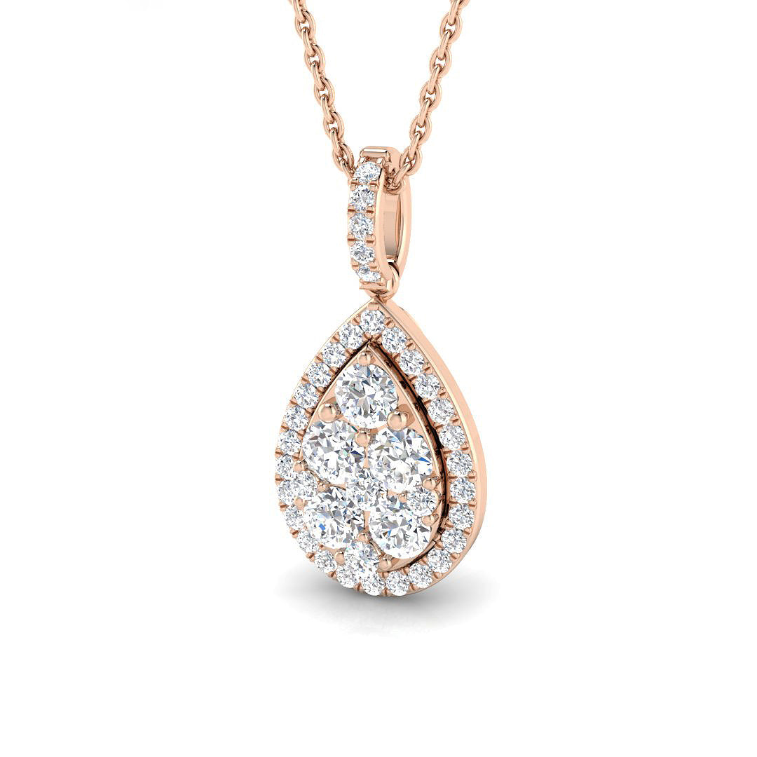Cluster Diamond Ring 0.72ct – XYP4858 – 18k Rose Gold